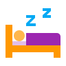 icons8 sleeping in bed 96